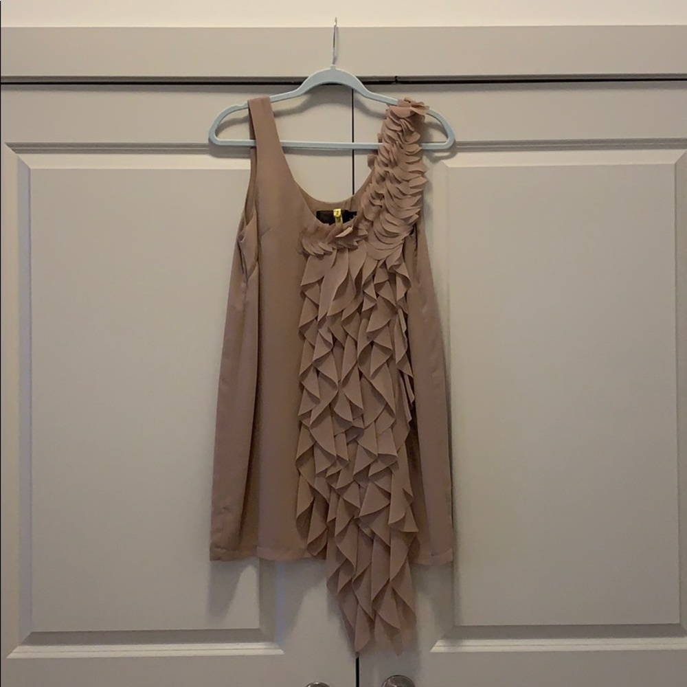H&M chiffon beige party shift dress